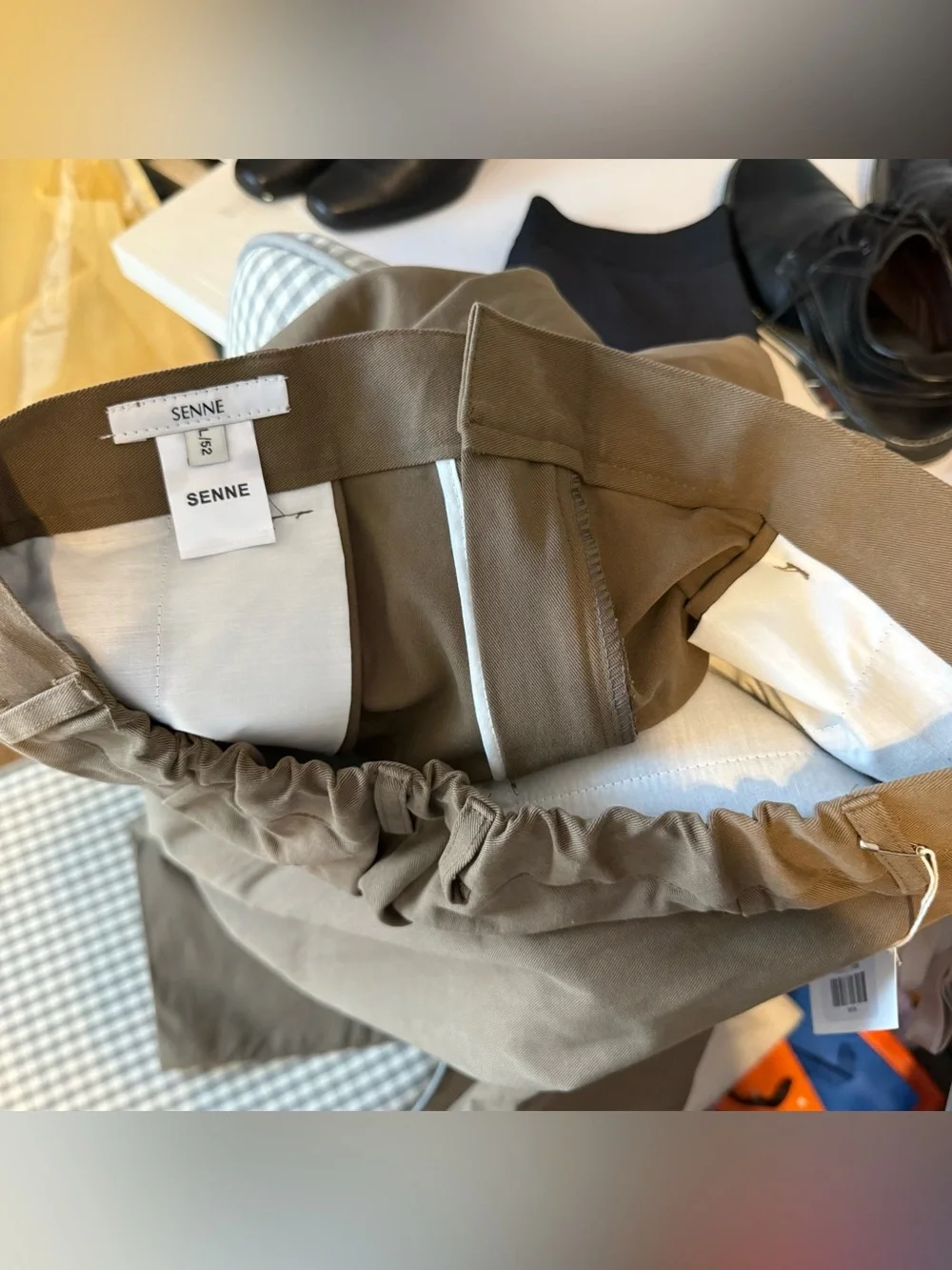 NWT The Jowa Brown Senne Double Pin Tuck Barrel Leg Pants Trousers Tailored NEW